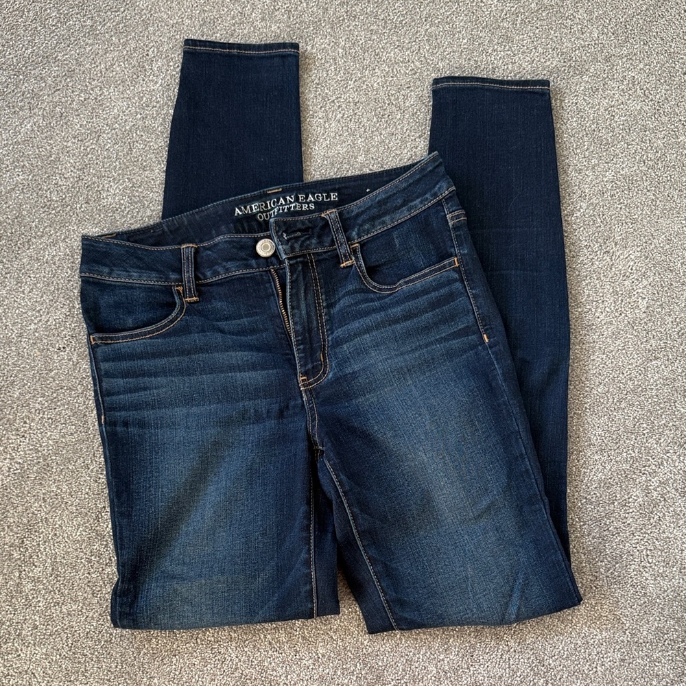 American Eagle Outfitters Dark Blue High Rise Jeggings